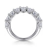Straight Wedding Ring in 14k White Gold with Round Natural Diamond at Gabriel & Co.