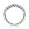 Straight Wedding Ring in 14k White Gold with Round Natural Diamond at Gabriel & Co.