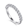 Straight Wedding Ring in 14k White Gold with Round Natural Diamond at Gabriel & Co.
