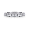 Straight Wedding Ring in 14k White Gold with Round Natural Diamond at Gabriel & Co.