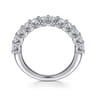 Straight Wedding Ring in 14k White Gold with Round Natural Diamond at Gabriel & Co.