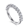 Straight Wedding Ring in 14k White Gold with Round Natural Diamond at Gabriel & Co.