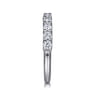 Straight Wedding Ring in 14k White Gold with Round Natural Diamond at Gabriel & Co.