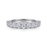 Straight Wedding Ring in 14k White Gold with Round Natural Diamond at Gabriel & Co.