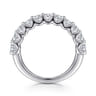Straight Wedding Ring in 14k White Gold with Round Natural Diamond at Gabriel & Co.
