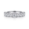 Straight Wedding Ring in 14k White Gold with Round Natural Diamond at Gabriel & Co.