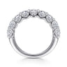 Straight Wedding Ring in 14k White Gold with Round Natural Diamond at Gabriel & Co.