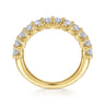 Straight Wedding Ring in 14k Yellow Gold with Round Natural Diamond at Gabriel & Co.