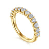 Straight Wedding Ring in 14k Yellow Gold with Round Natural Diamond at Gabriel & Co.