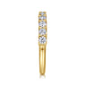 Straight Wedding Ring in 14k Yellow Gold with Round Natural Diamond at Gabriel & Co.