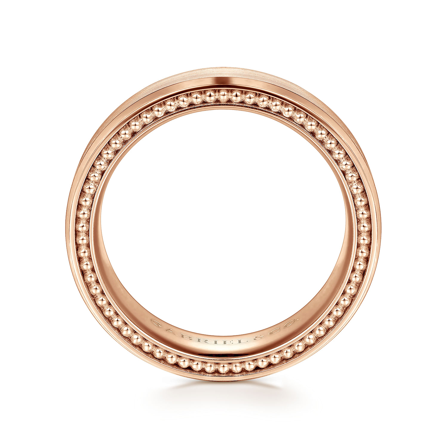 Felix - 14K Rose Gold 6mm Mens Wedding Band in Satin Finish