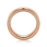 Felix - 14K Rose Gold 6mm Mens Wedding Band in Satin Finish