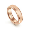 Felix - 14K Rose Gold 6mm Mens Wedding Band in Satin Finish