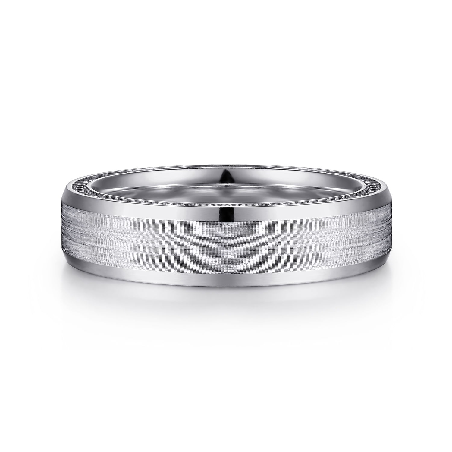 Felix - 14K White Gold 6mm - Men's Wedding Band in Satin Finish