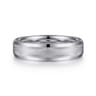 Felix - 14K White Gold 6mm - Men's Wedding Band in Satin Finish