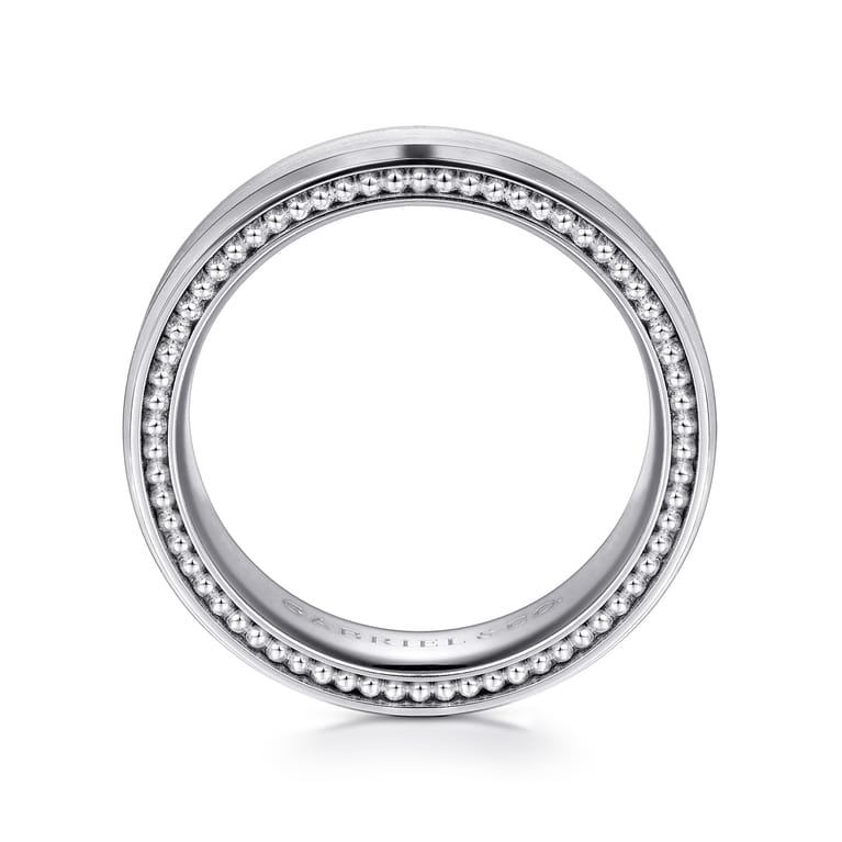 Felix - 14K White Gold 6mm - Men's Wedding Band in Satin Finish - Shot 2