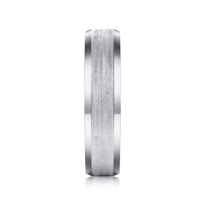 Felix - 14K White Gold 6mm - Men's Wedding Band in Satin Finish