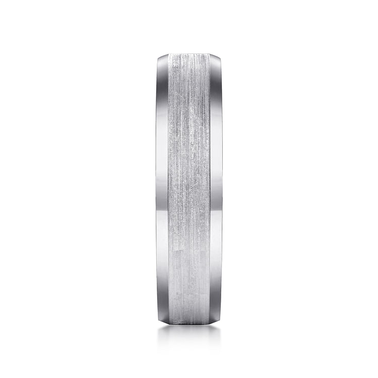Felix - 14K White Gold 6mm - Men's Wedding Band in Satin Finish