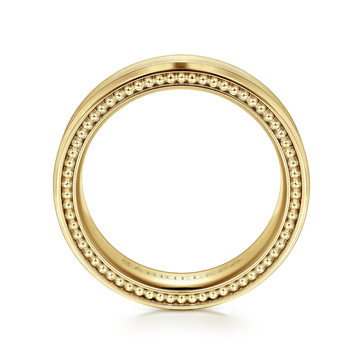 14K Yellow Gold 6mm Mens Wedding Band in Satin Finish