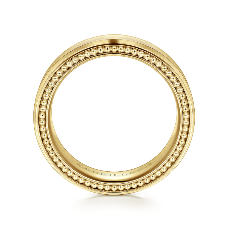 Felix - 14K Yellow Gold 6mm Mens Wedding Band in Satin Finish - Shot 2
