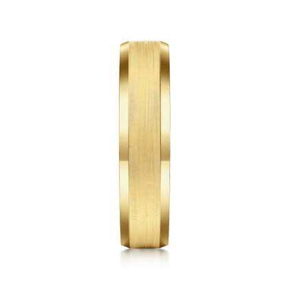Felix - 14K Yellow Gold 6mm Mens Wedding Band in Satin Finish