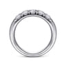Straight Wedding Ring in 14k White Gold with Round Natural Diamond at Gabriel & Co.