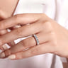 Straight Wedding Ring in 14k White Gold with Round Natural Diamond at Gabriel & Co.