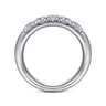 Straight Wedding Ring in 14k White Gold with Round Natural Diamond at Gabriel & Co.