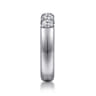 Straight Wedding Ring in 14k White Gold with Round Natural Diamond at Gabriel & Co.