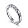 Straight Wedding Ring in 14k White Gold with Round Natural Diamond at Gabriel & Co.