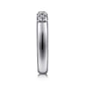 Straight Wedding Ring in 14k White Gold with Round Natural Diamond at Gabriel & Co.
