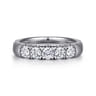 Straight Wedding Ring in Platinum with Round Natural Diamond at Gabriel & Co.