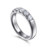 Straight Wedding Ring in Platinum with Round Natural Diamond at Gabriel & Co.