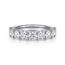 Straight Wedding Ring in 14k White Gold with Round Natural Diamond at Gabriel & Co.