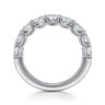 Straight Wedding Ring in 14k White Gold with Round Natural Diamond at Gabriel & Co.