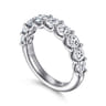 Straight Wedding Ring in 14k White Gold with Round Natural Diamond at Gabriel & Co.