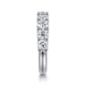 Straight Wedding Ring in 14k White Gold with Round Natural Diamond at Gabriel & Co.