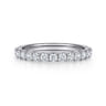 Straight Wedding Ring in 14k White Gold with Round Natural Diamond at Gabriel & Co.