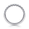 Straight Wedding Ring in 14k White Gold with Round Natural Diamond at Gabriel & Co.