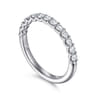 Straight Wedding Ring in 14k White Gold with Round Natural Diamond at Gabriel & Co.