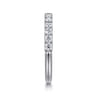 Straight Wedding Ring in 14k White Gold with Round Natural Diamond at Gabriel & Co.