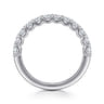 Straight Wedding Ring in 14k White Gold with Round Natural Diamond at Gabriel & Co.