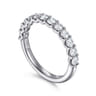 Straight Wedding Ring in 14k White Gold with Round Natural Diamond at Gabriel & Co.