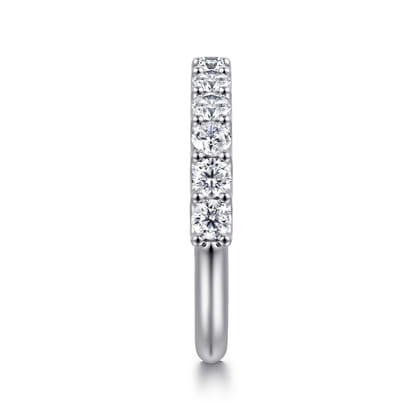 Ferre - 14K White Gold Scallop Setting Diamond Anniversary Band