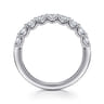 Straight Wedding Ring in 14k White Gold with Round Natural Diamond at Gabriel & Co.