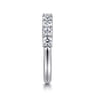 Straight Wedding Ring in 14k White Gold with Round Natural Diamond at Gabriel & Co.