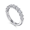 Straight Wedding Ring in 14k White Gold with Round Natural Diamond at Gabriel & Co.