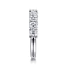 Straight Wedding Ring in 14k White Gold with Round Natural Diamond at Gabriel & Co.