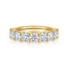 Straight Wedding Ring in 14k White Gold with Round Natural Diamond at Gabriel & Co.