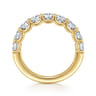 Straight Wedding Ring in 14k White Gold with Round Natural Diamond at Gabriel & Co.